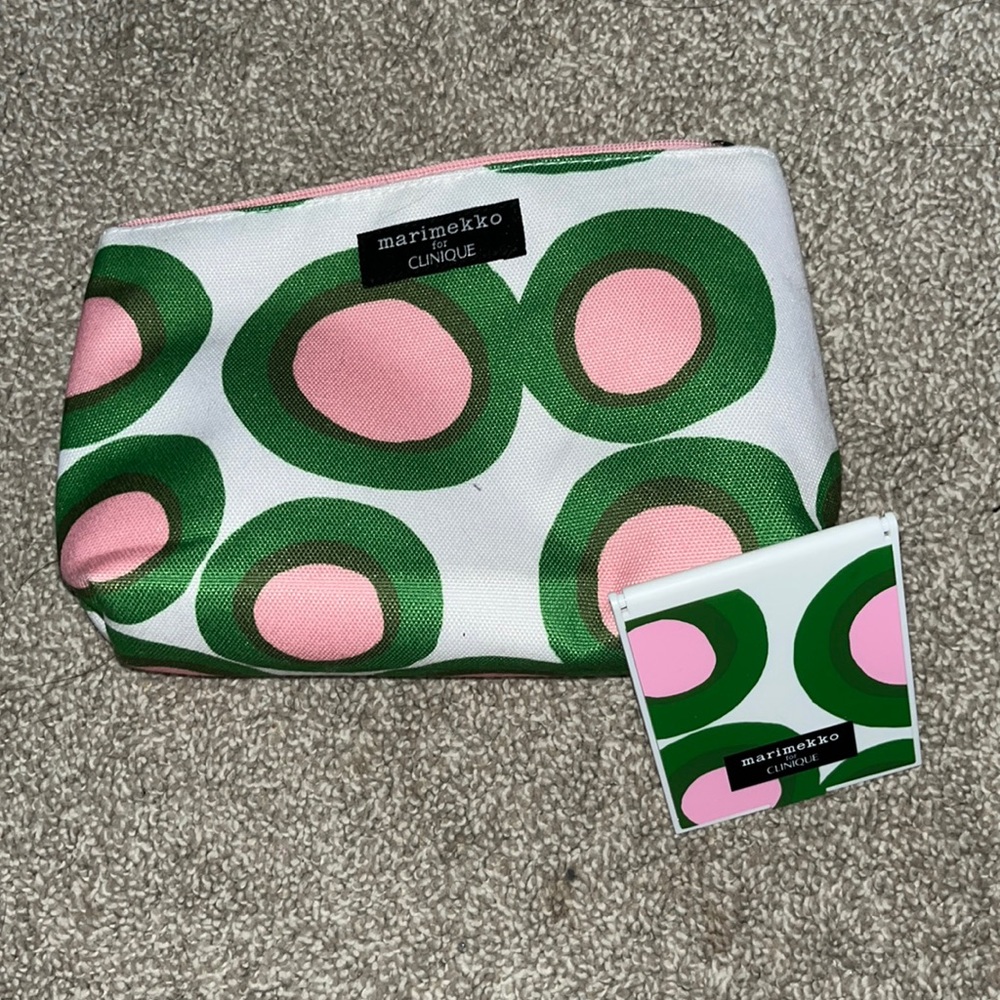 Clinique Makeup Bag and Matching Mirror.